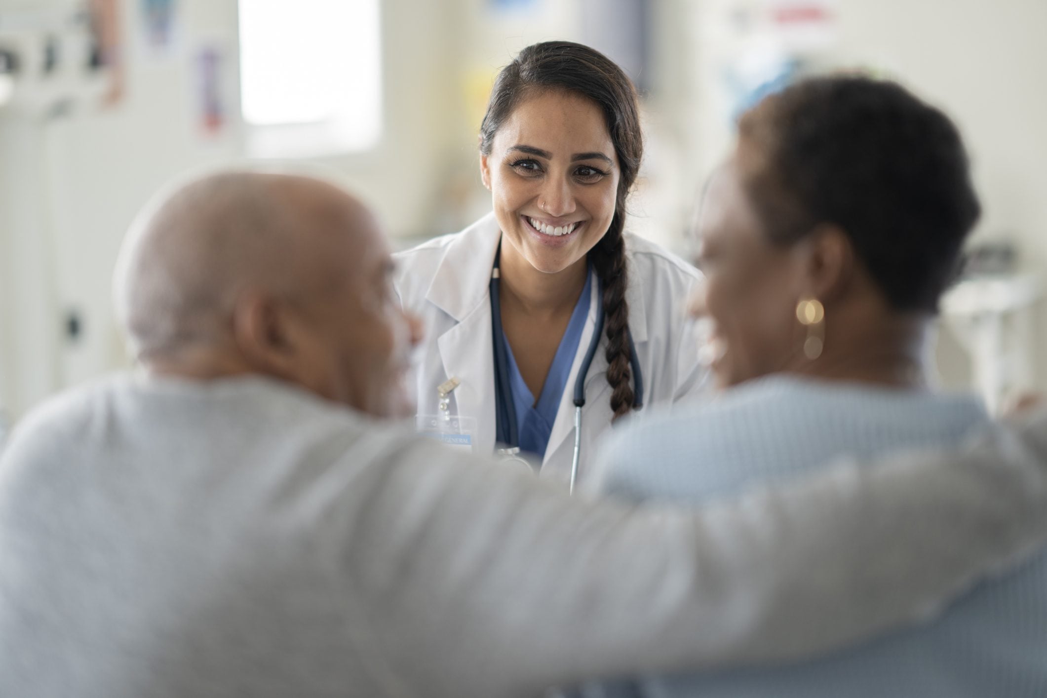 A provider with a patient
