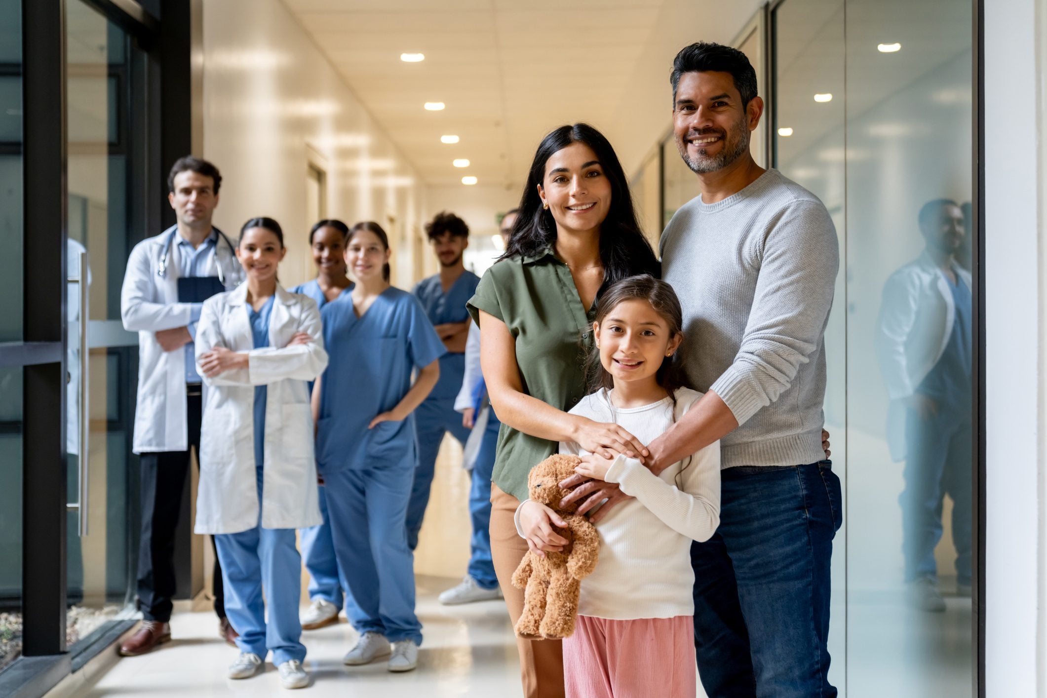 A family with their care team
